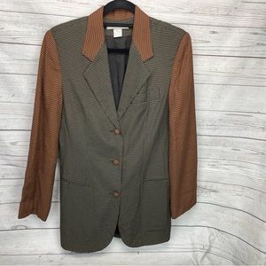 🍁 Vintage The Limited Blazer Harlequin Oversized Jacket Coat Made in USA Sz S